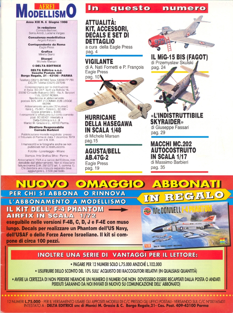 Aerei Modellismo 1998-06